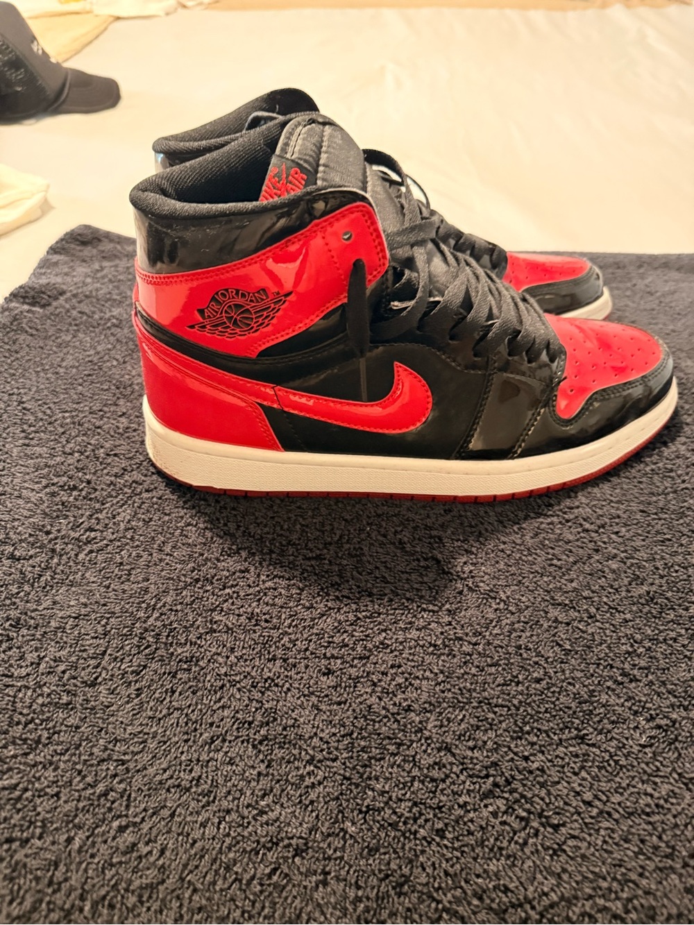 Jordan High Top Sneakers in Black and Red